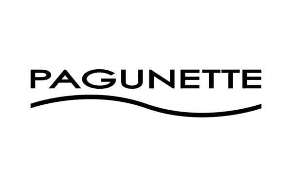 Pagunette logo with wavy line design